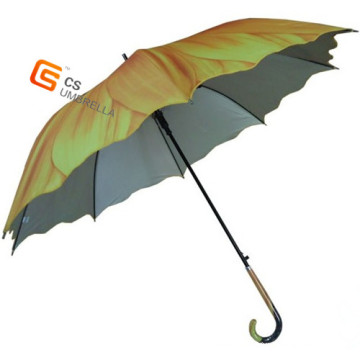 23 Inch Sliver Coated Sunflower Straight Umbrella (YS-1015A)